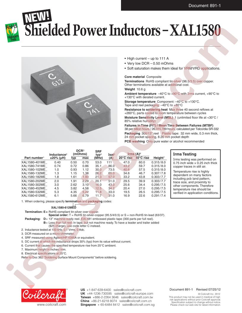 XAL1580-401ME