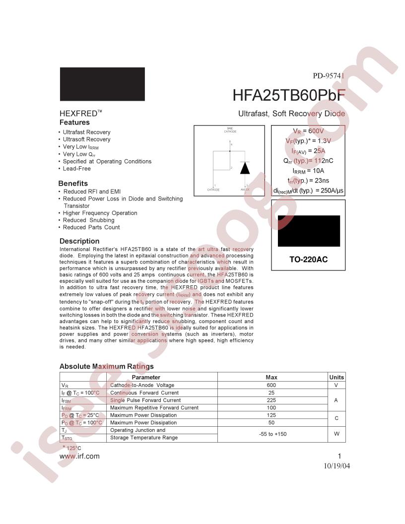 HFA25TB60PBF
