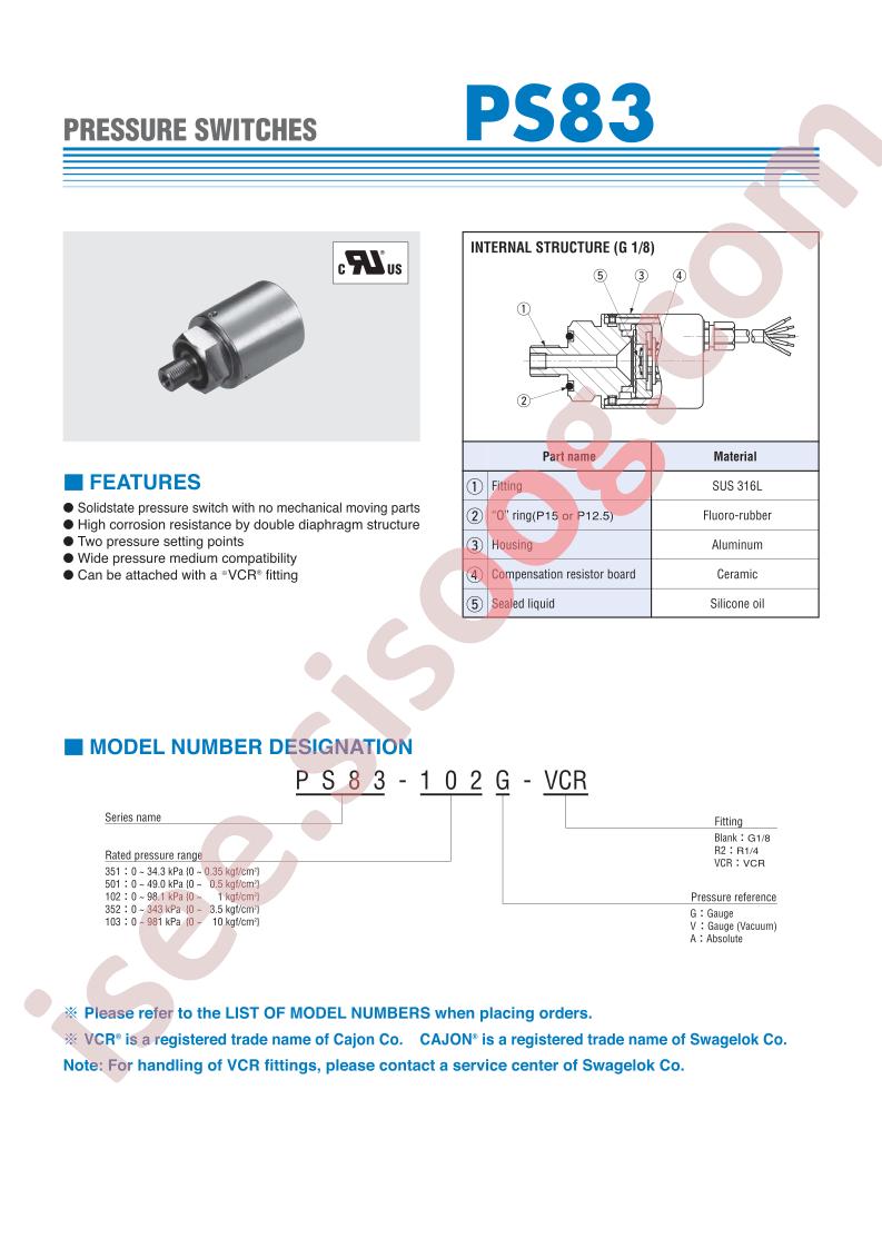 PS83-102A-VCR