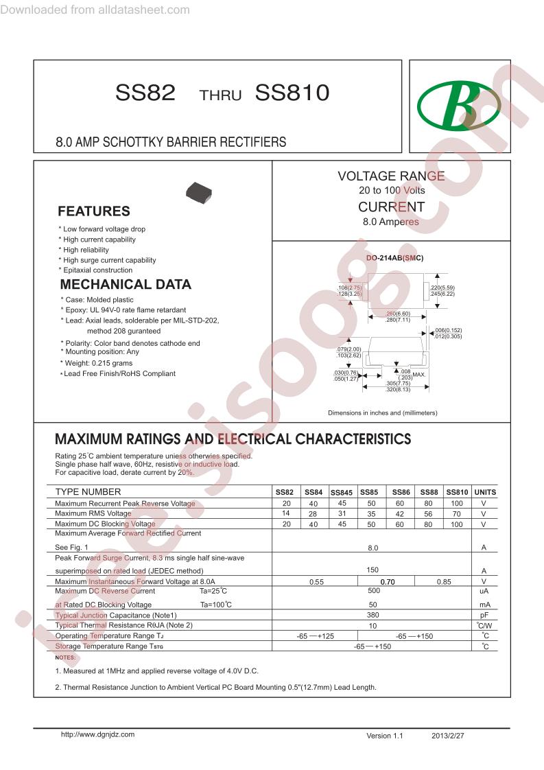 SS88-8A-80V-DO-214AB