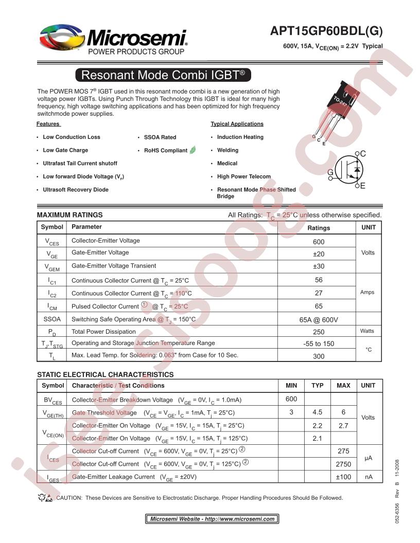 APT15GP60BDL