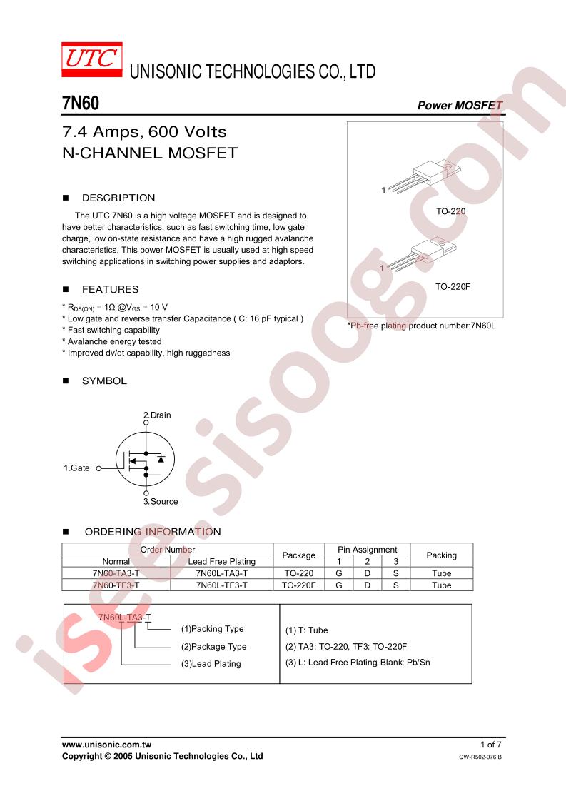 7N60L-TF3-T