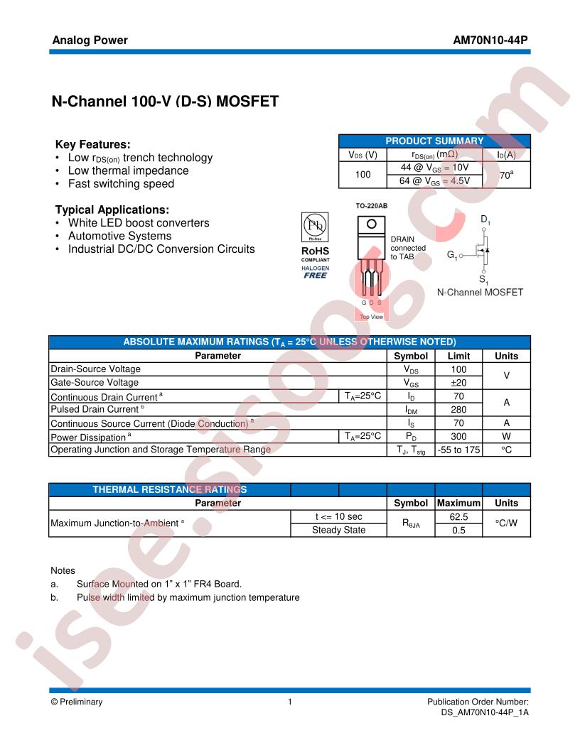 AM70N10-44P