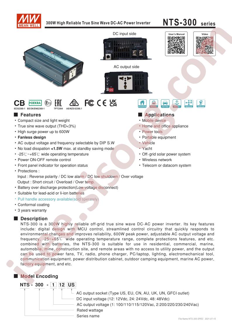 NTS-300-124GFCI