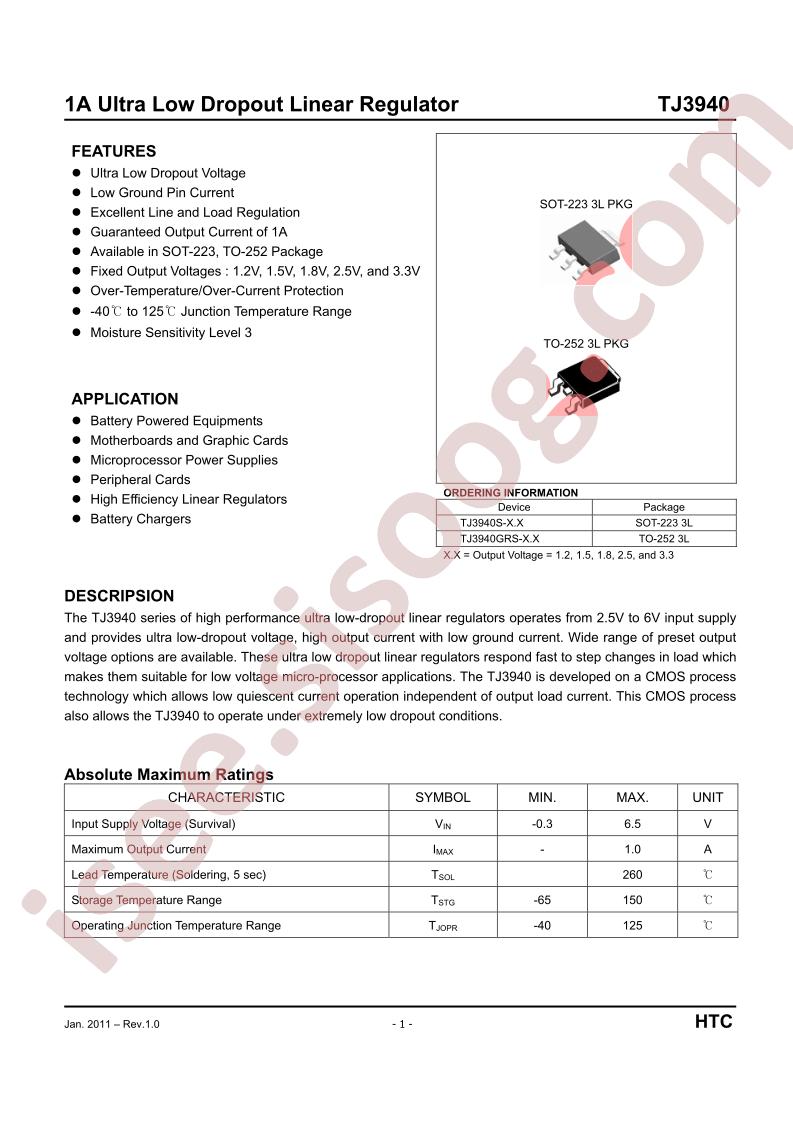 TJ3940GRS-2.5V-3L