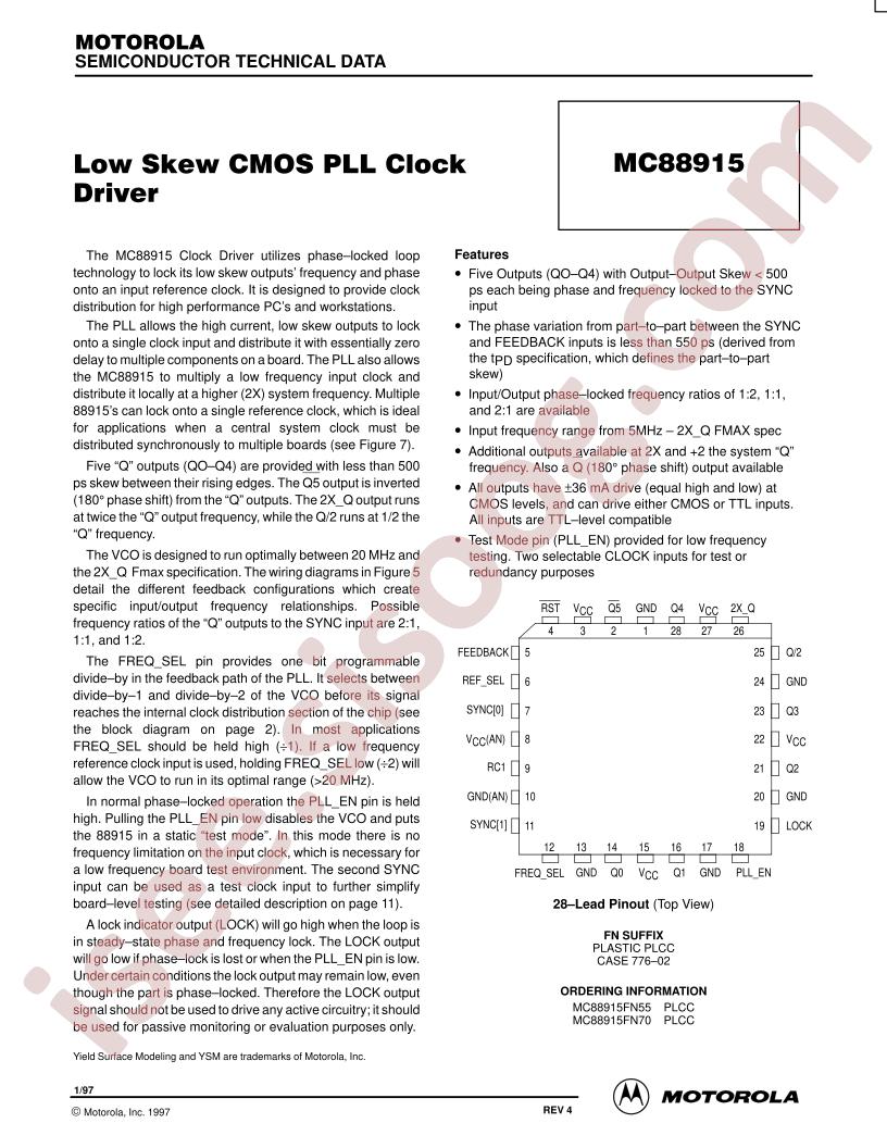 MC88915FN55PLCC