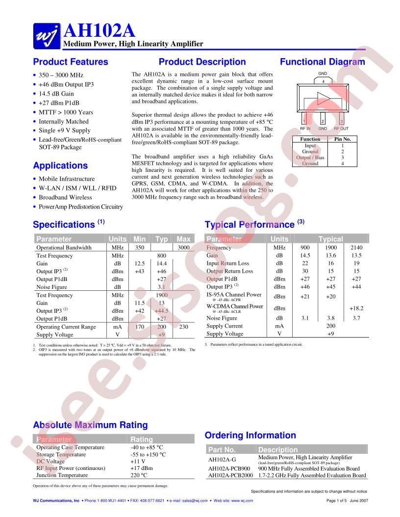 AH102A-PCB2000