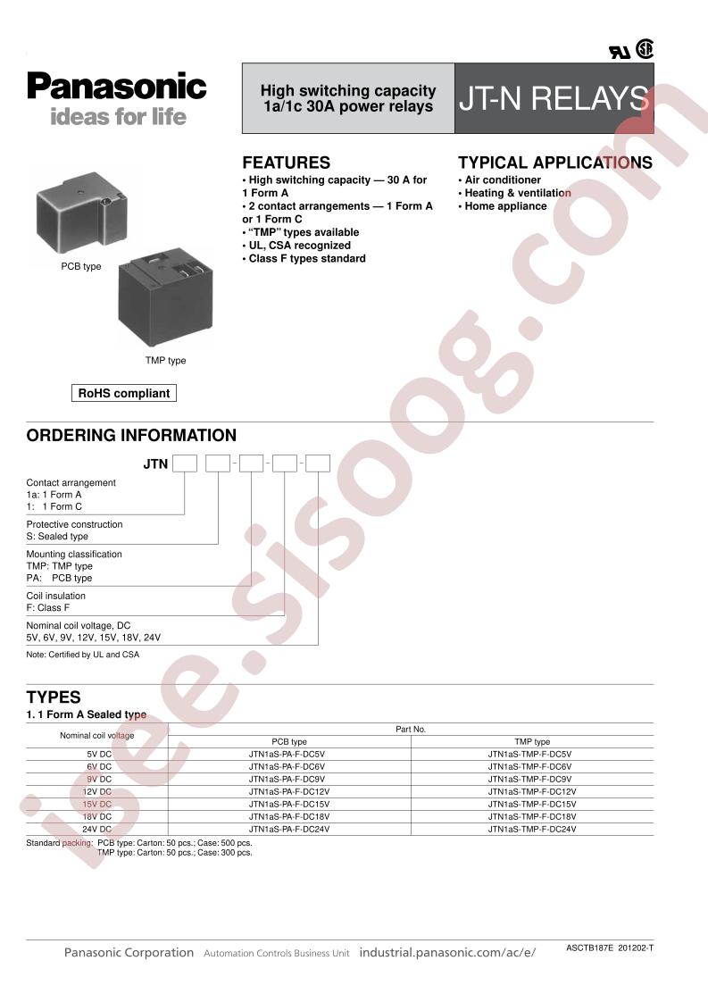 JTN1AS-TMP-F-DC12V