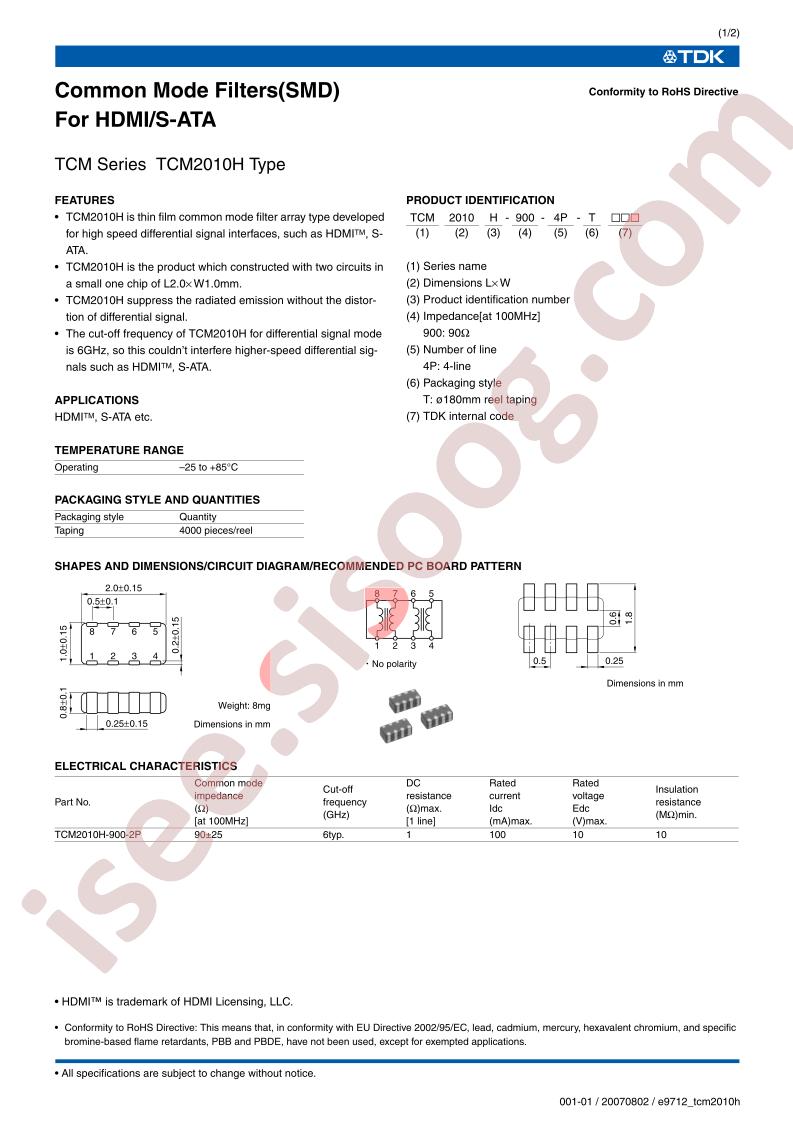 TCM2010H-900-4P-T