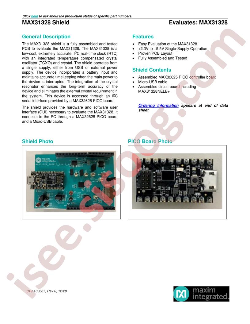 MAX31328SHLD
