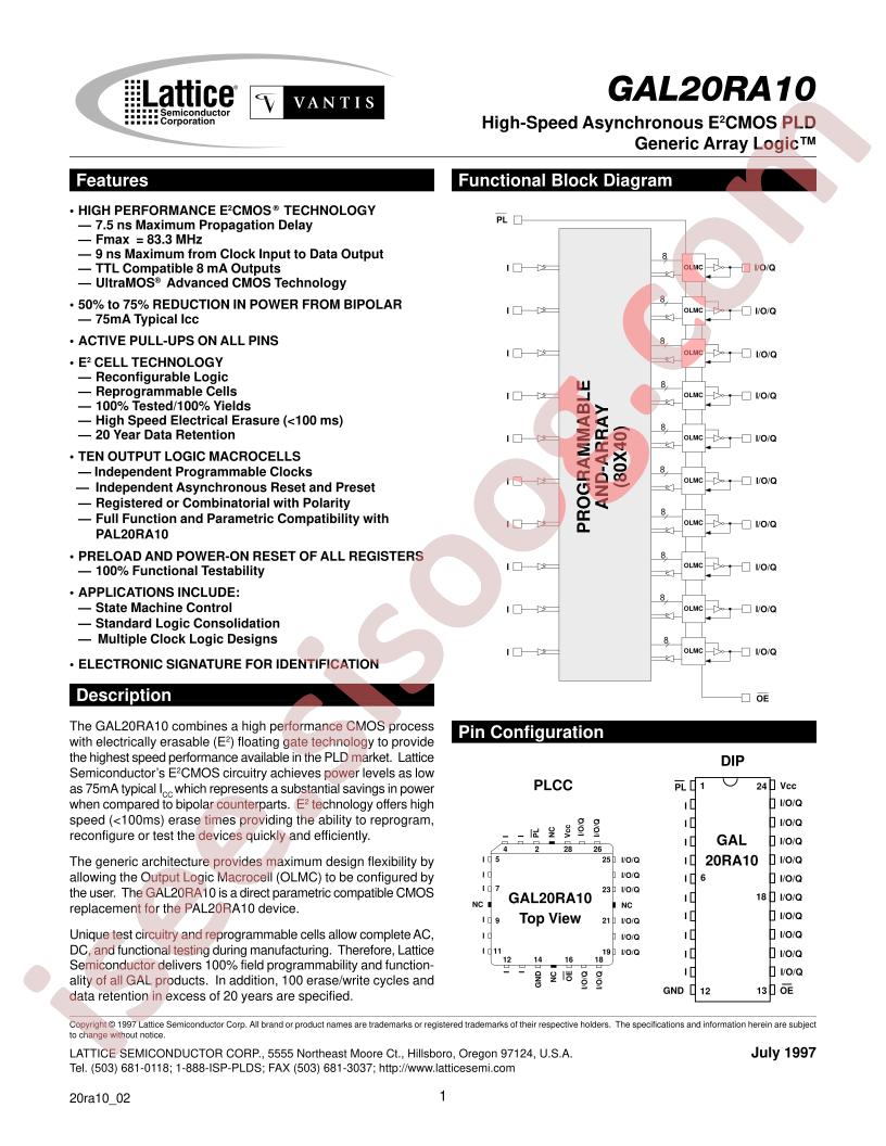 GAL20RA10B-15LP