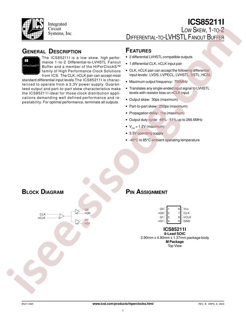 ICS85211I