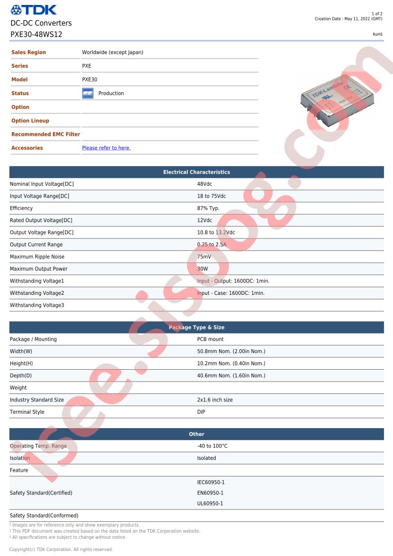 PXE30-48WS12