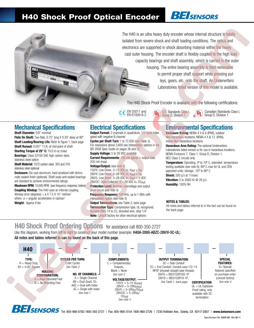 H40B-500-AC-15V