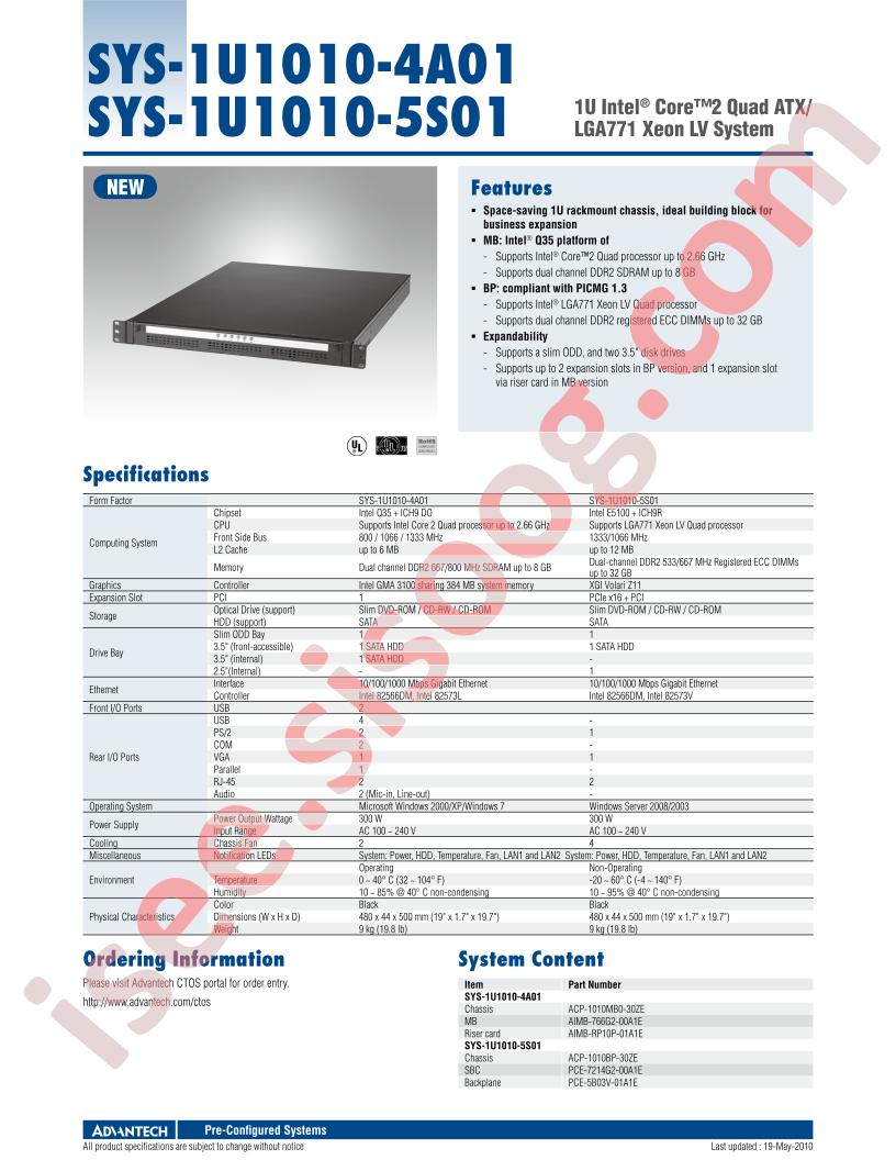 SYS-1U1010-4A01