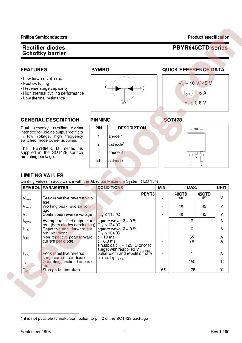 PBYR645CTD