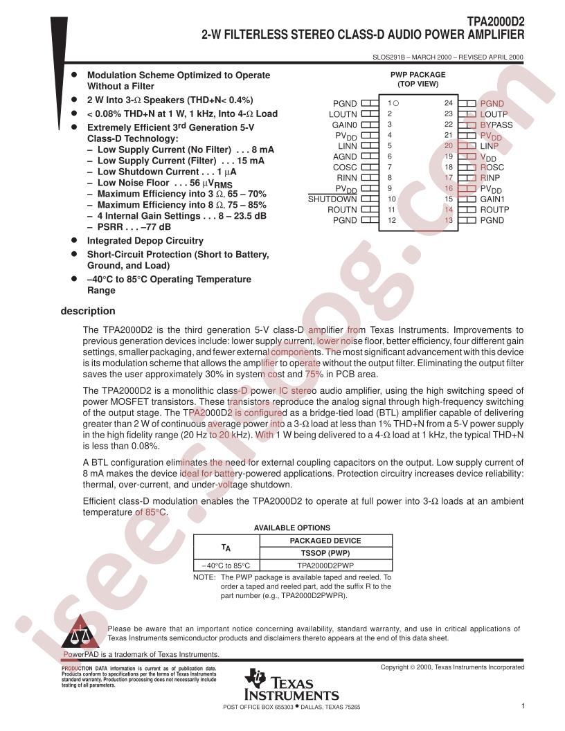 TPA2000D2