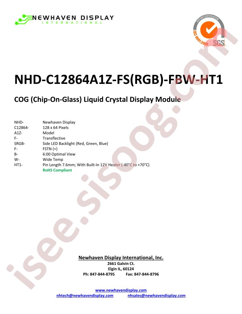 NHD-C12864A1Z-FS-FBW-HT1
