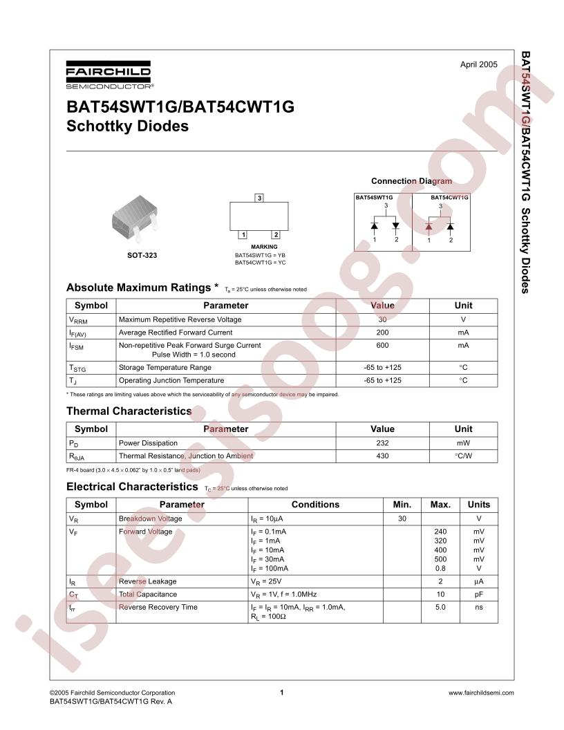 BAT54SWT1G