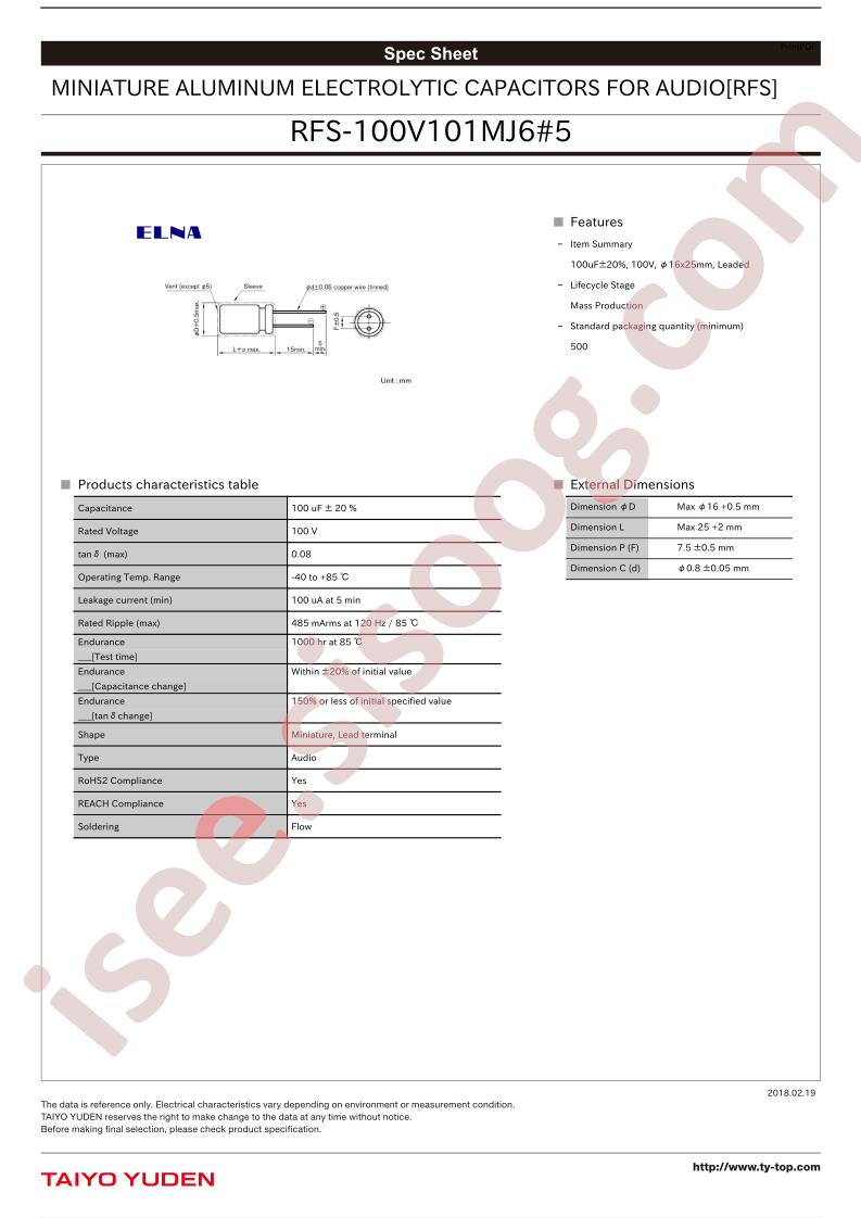 RFS-100V101MJ6