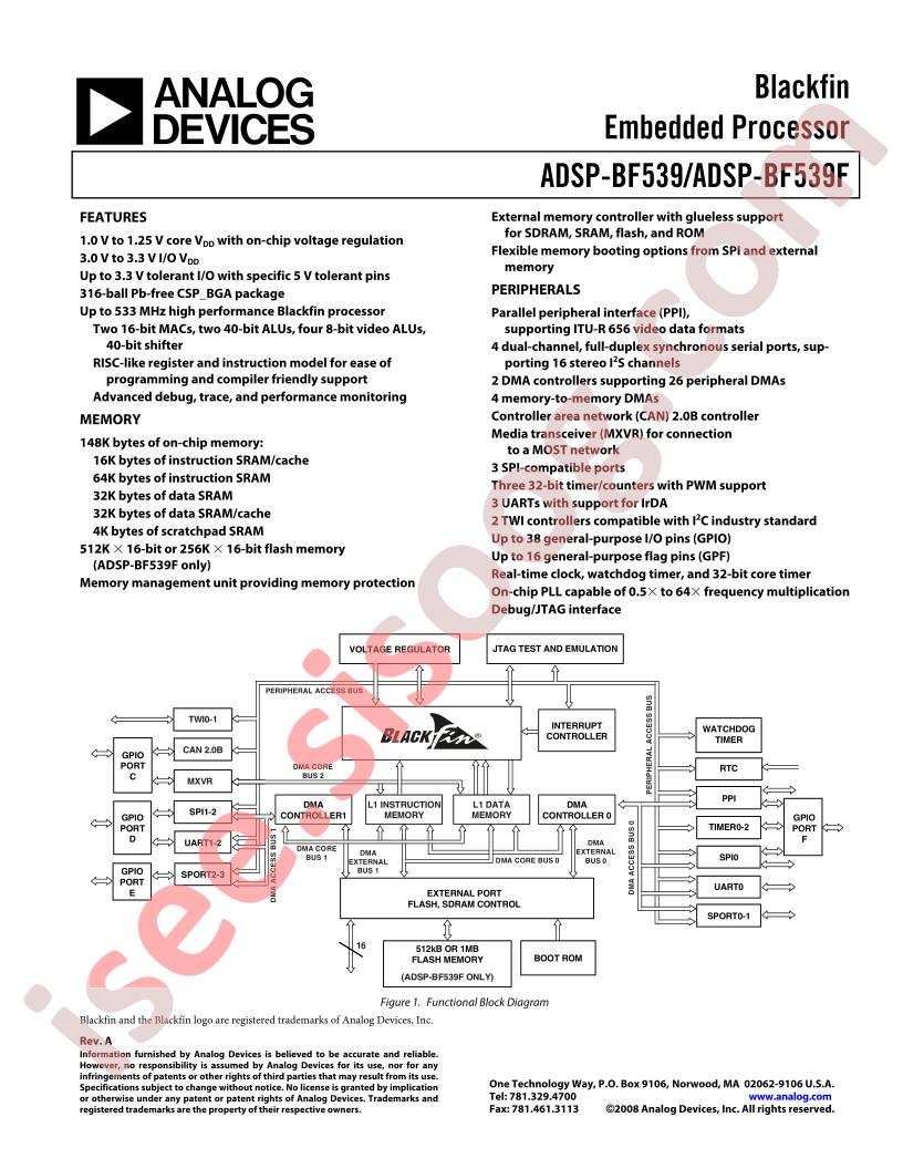 ADSP-BF539BBCZ-5F8