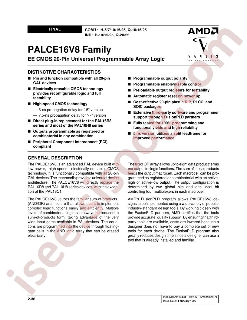 PALCE16V8Q-15SC5