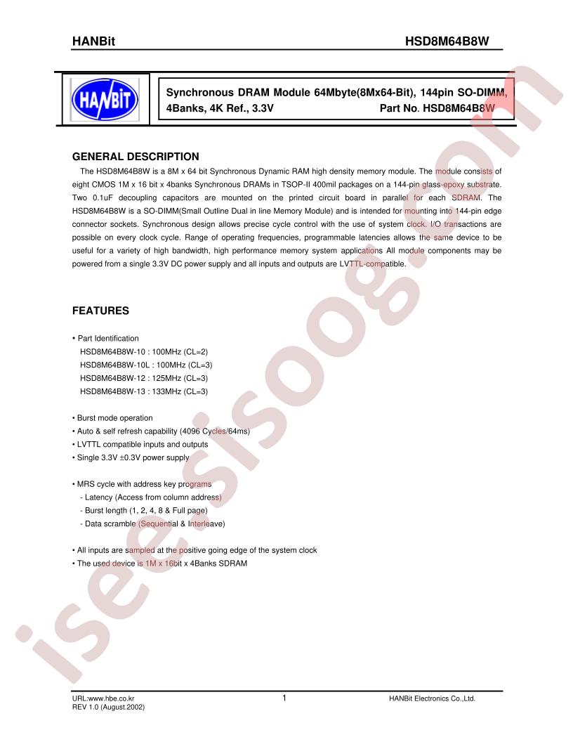 HSD8M64B8W
