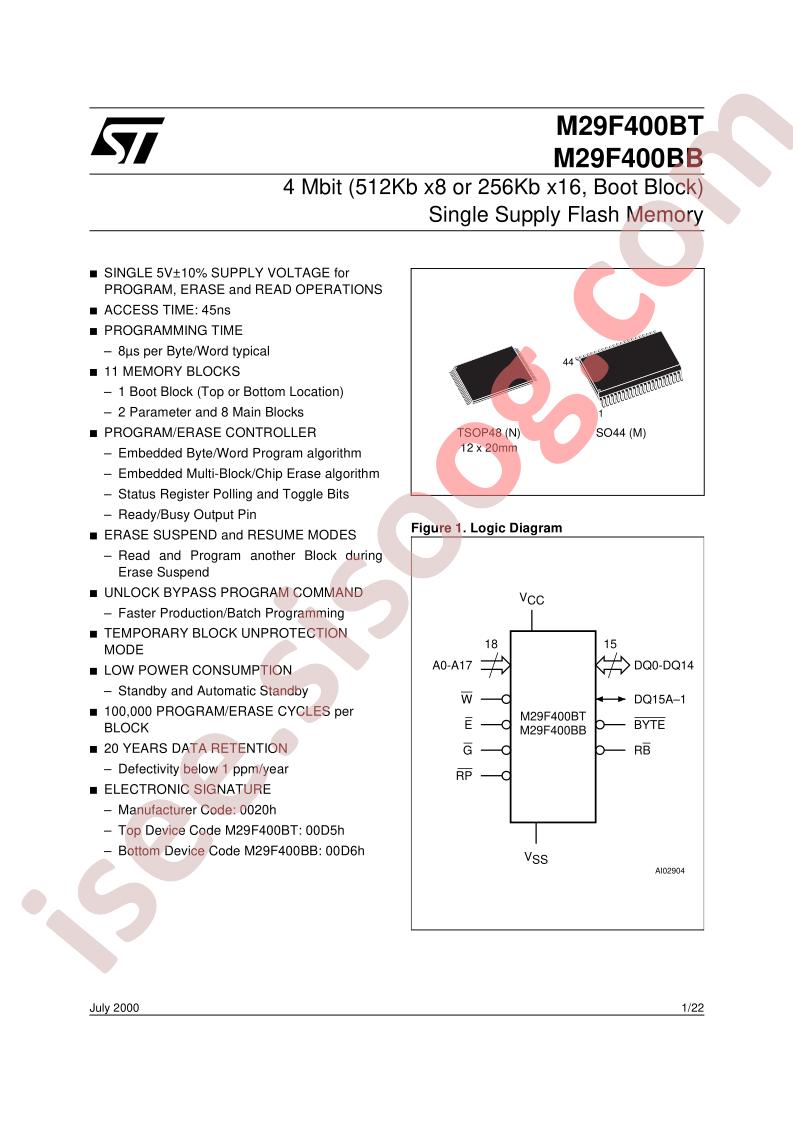 M29F400BT-55N6