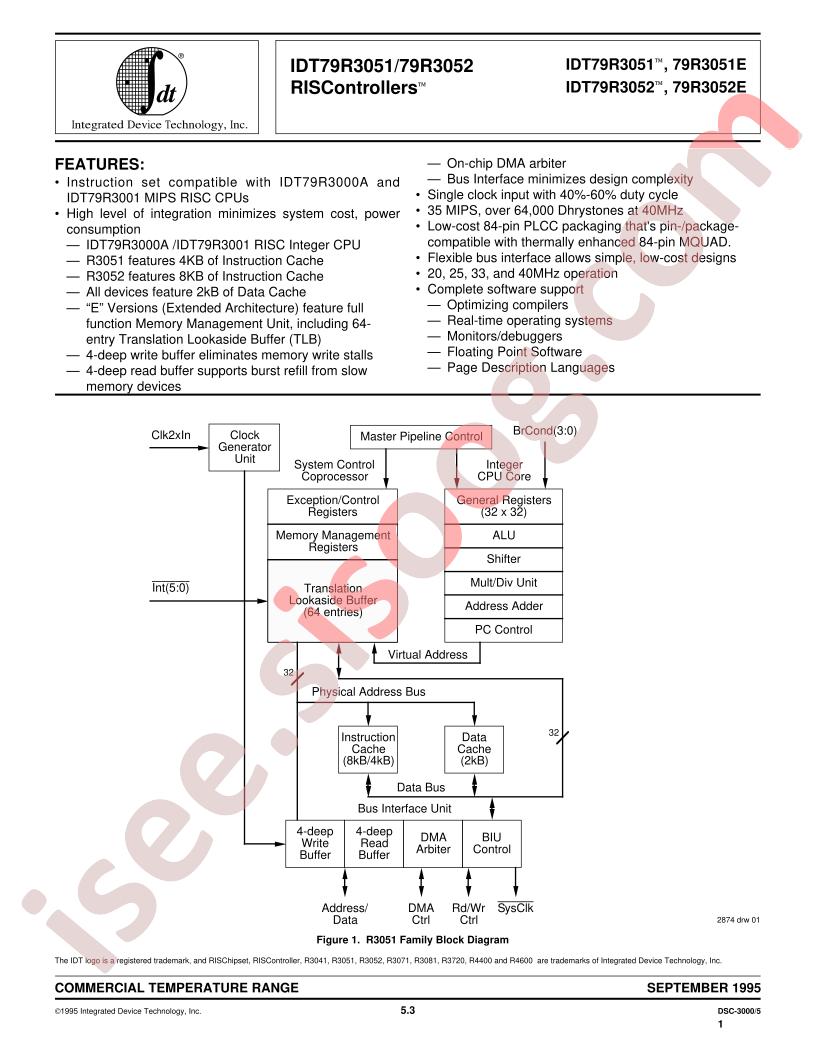 IDT79R3052E-20MJ