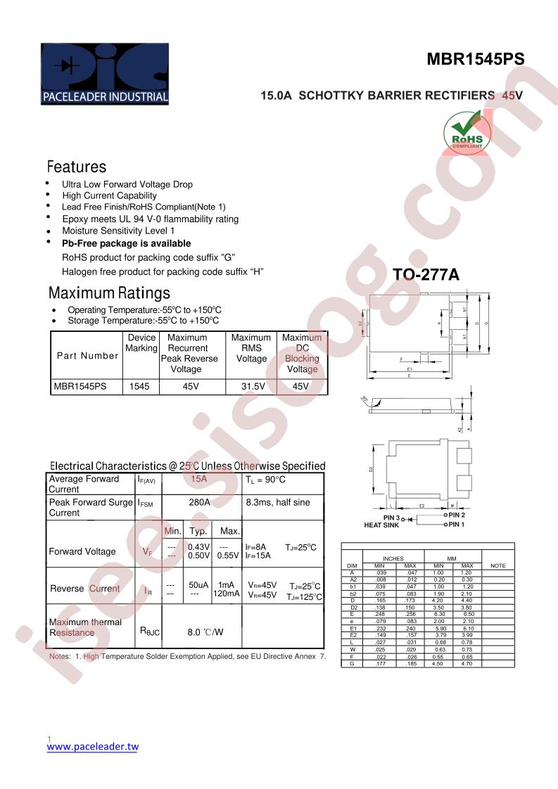 MBR1545PS