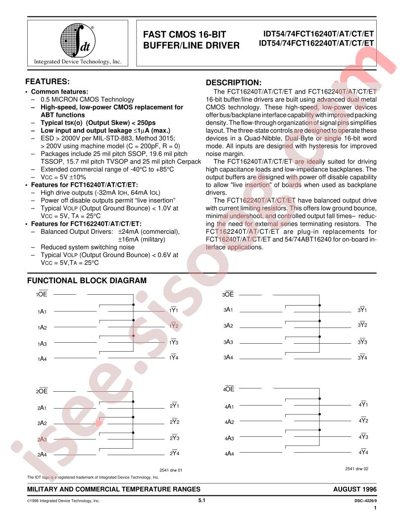 IDT74FCT16240AT