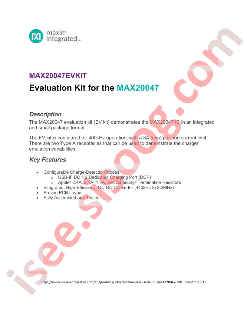 MAX20047EVKIT