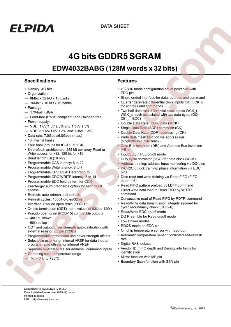 EDW4032BABG-70-F