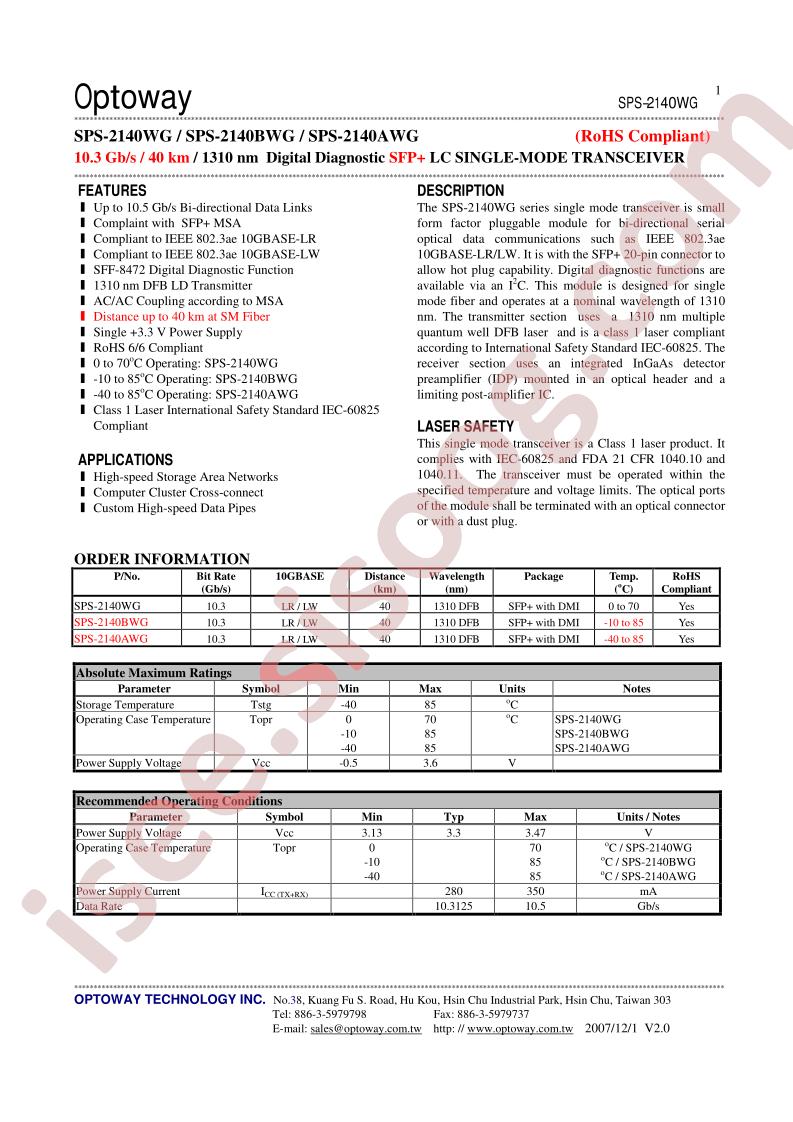 SPS-2140AWG