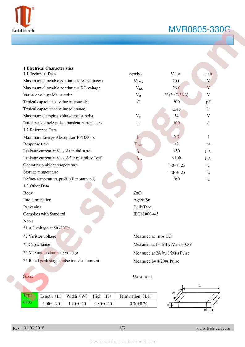 MVR0805-330G