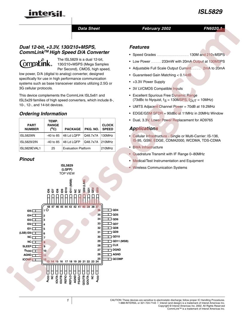 ISL5829IN