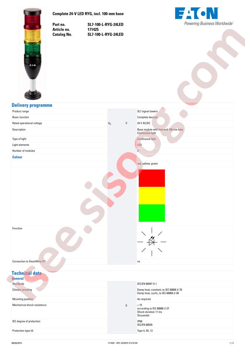 SL7-100-L-RYG-24LED