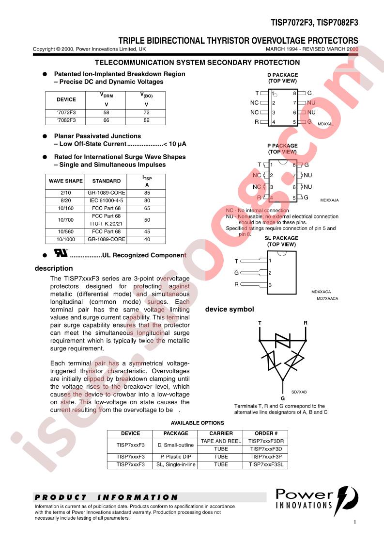 TISP7072F3