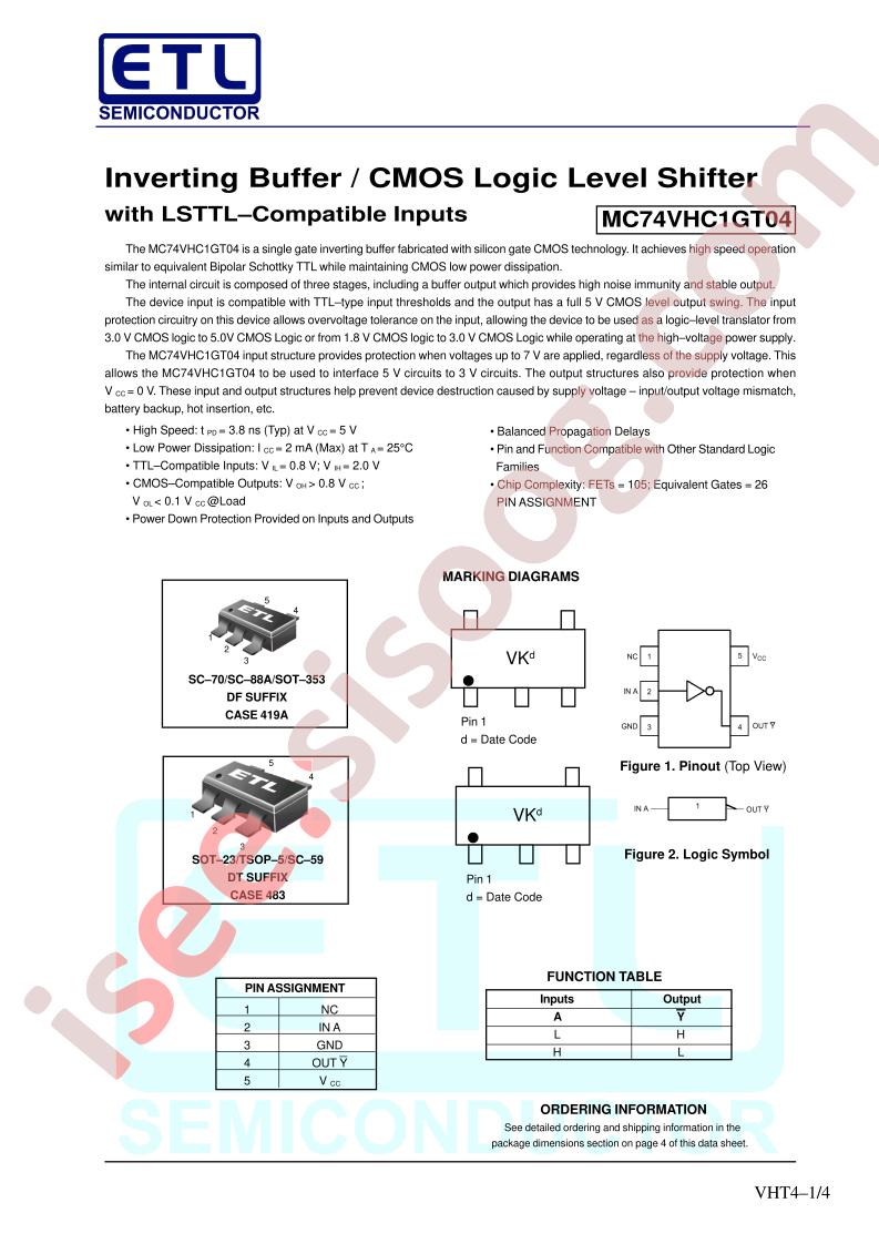 MC74VHC1GT04DFT2