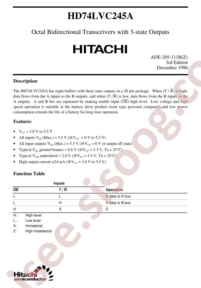 HD74LVC245A