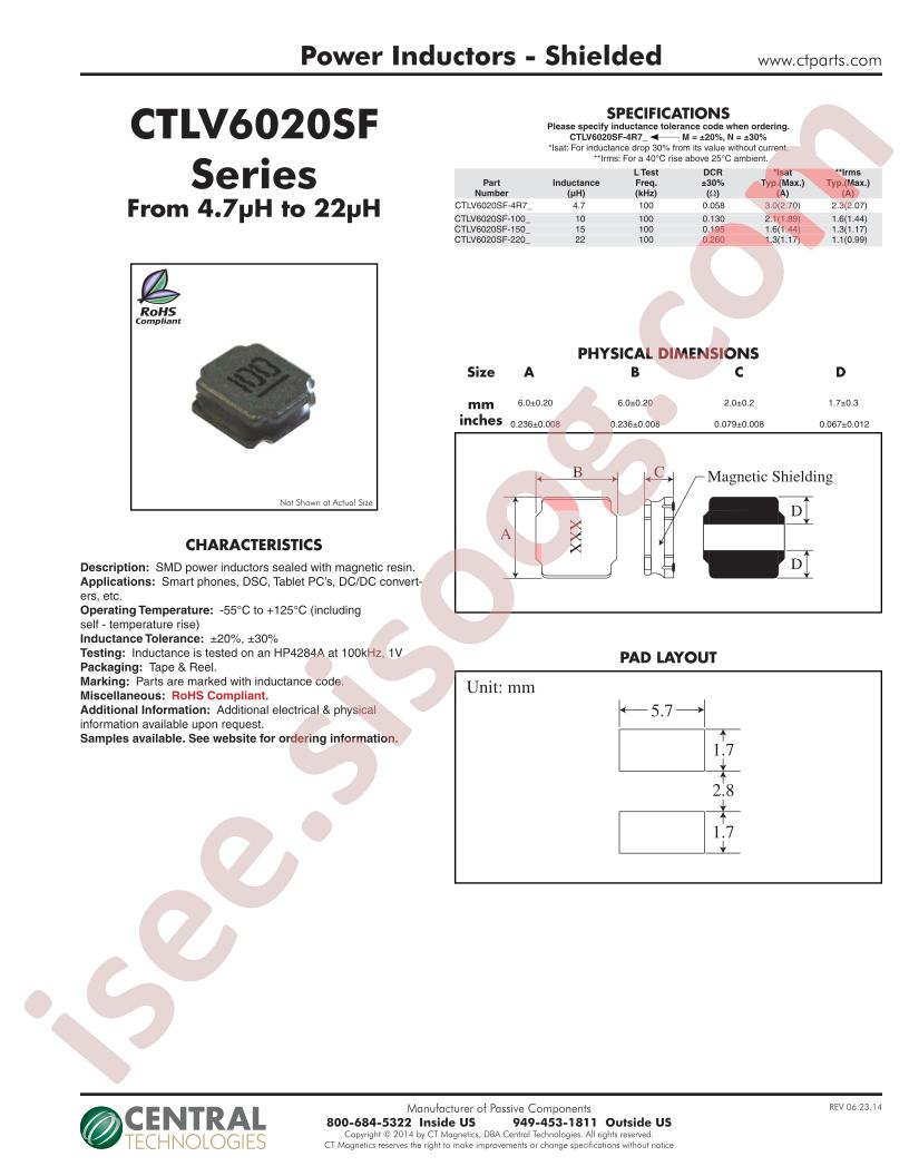 CTLV6020SF-150M