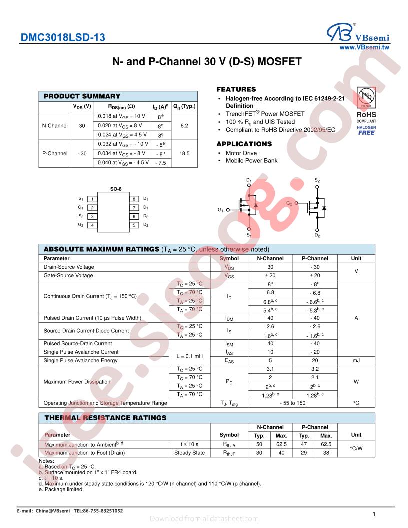 DMC3018LSD-13