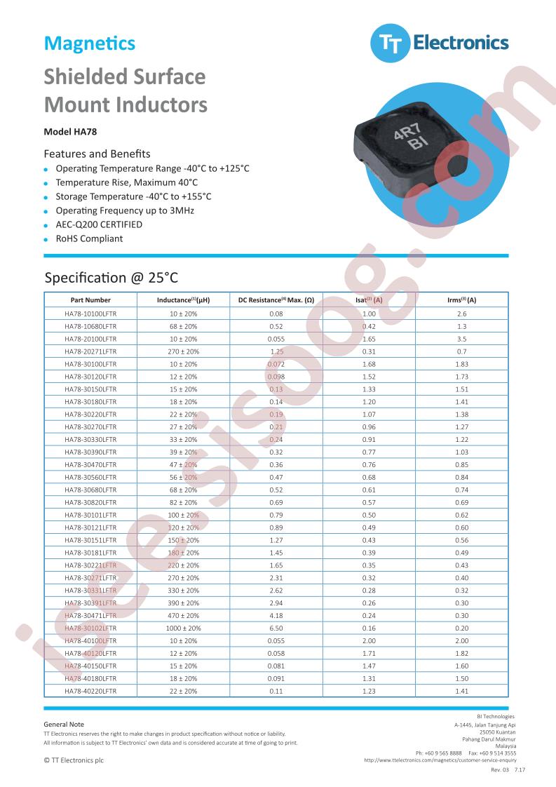 HA78-40120LFTR