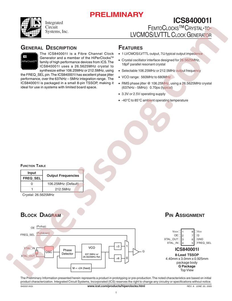 ICS840001AGI