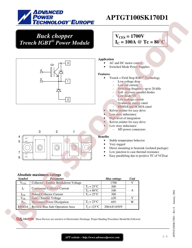 APTGT100SK170D1