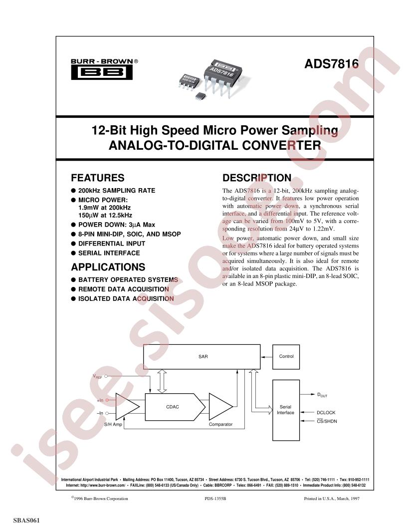 ADS7816EB250G4