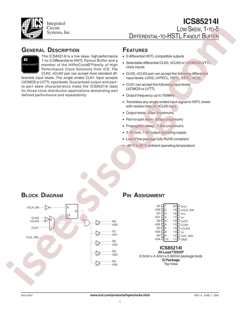 ICS85214AGI