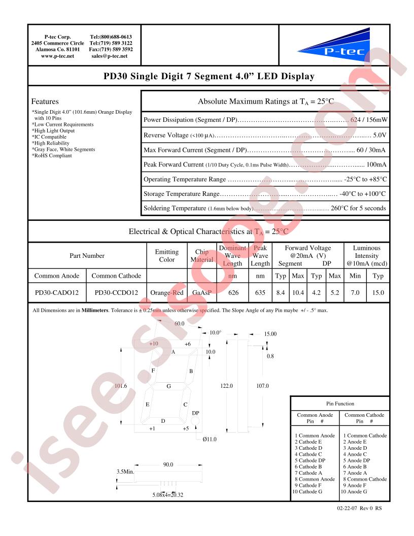 PD30-CCDO12