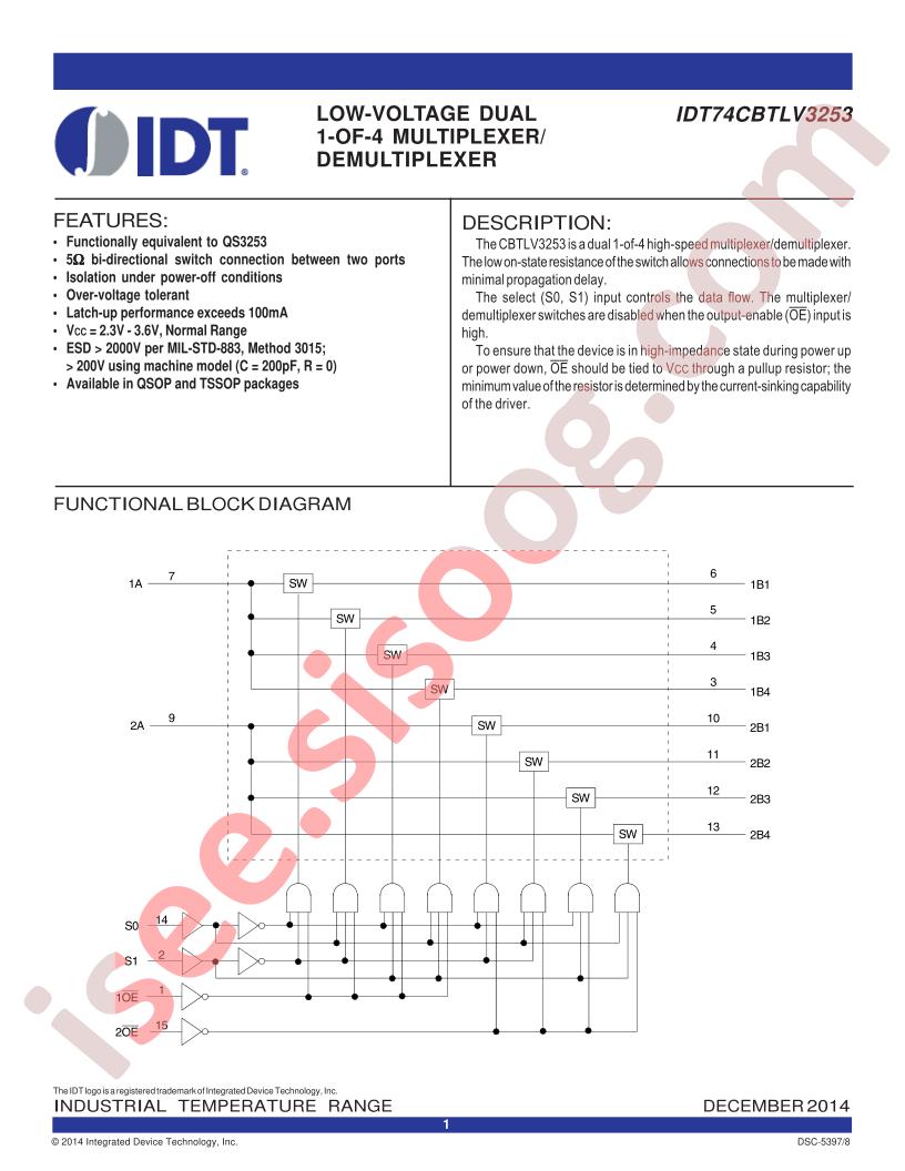 IDT74CBTLV3253