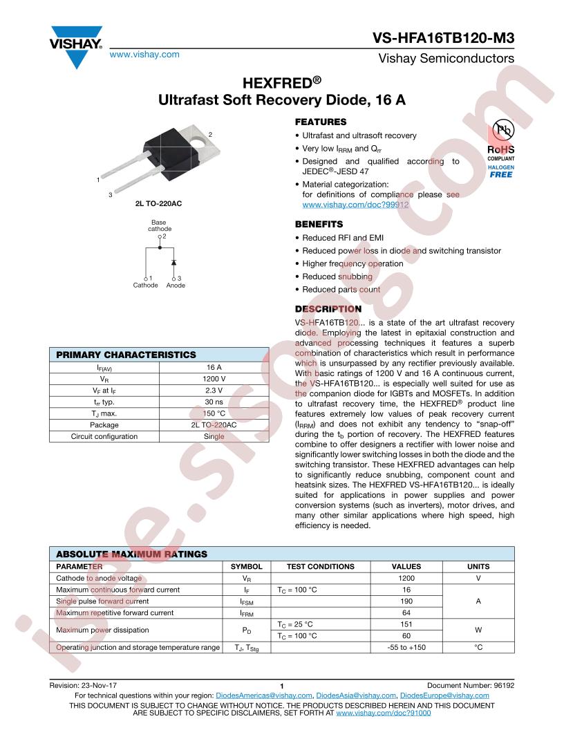 VS-HFA16TB120-M3